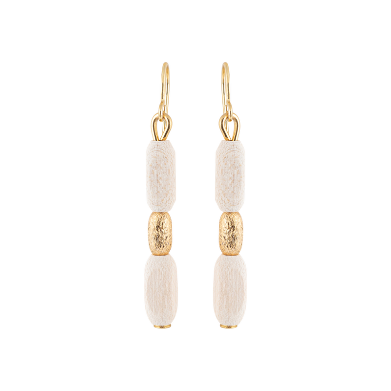 Aarikka Elvira Earrings, maple/gold