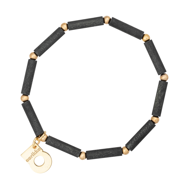 Aarikka Hento Bracelet, black/gold