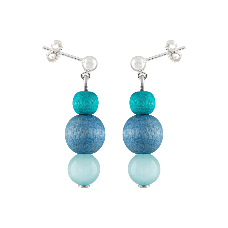 Aarikka Irene Earrings. shades of blue