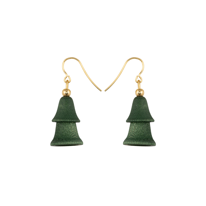 Aarikka Joulupuu Earrings, green/gold