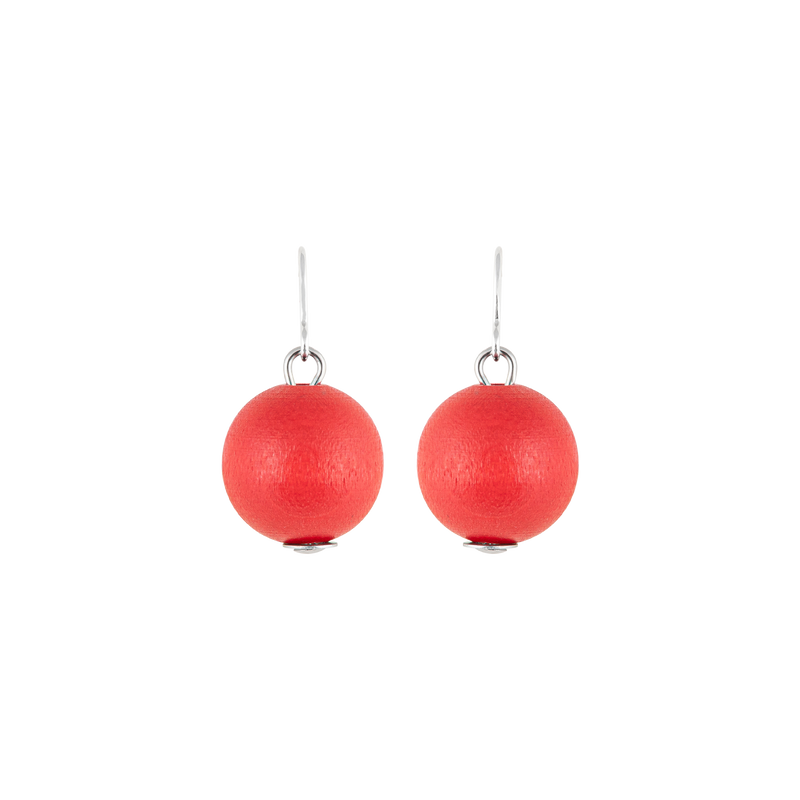 Aarikka Karpalo Earrings, red