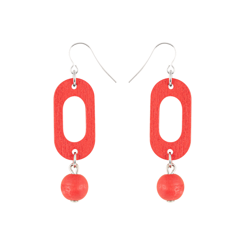 Aarikka Meea Earrings, red
