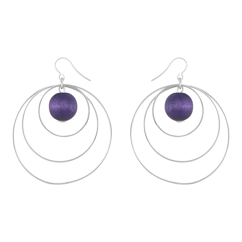 Aarikka Piruetti Earrings purple