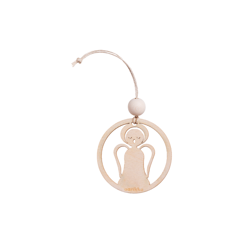 Aarikka Angel Ornament, varnished wood
