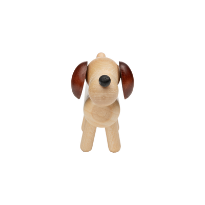 Aarikka Dog Sculpture, varnished wood / brown
