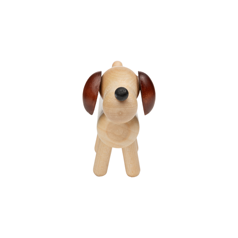 Aarikka Dog Sculpture, varnished wood / brown