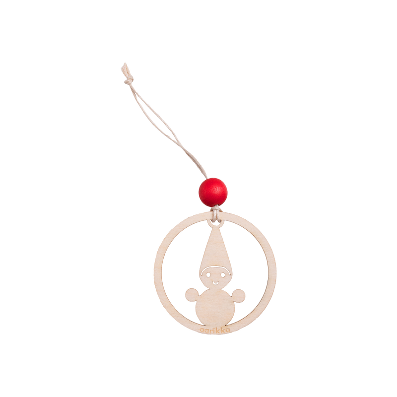 Aarikka Elf Ornament, varnished wood