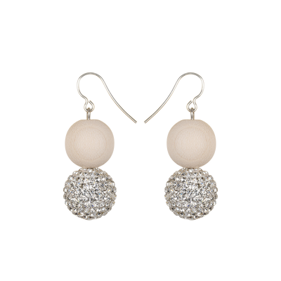 Aarikka Heijastus Earrings, ecru