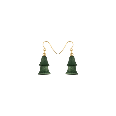 Aarikka Joulupuu Earrings, green / gold