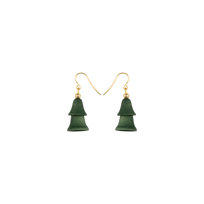 Aarikka Joulupuu Earrings, green / gold