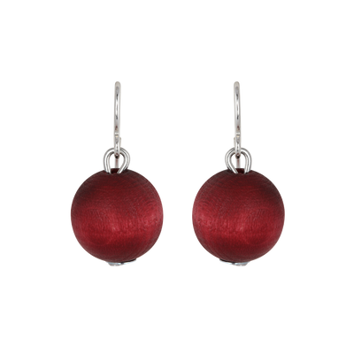 Aarikka Karpalo Earrings, wine red