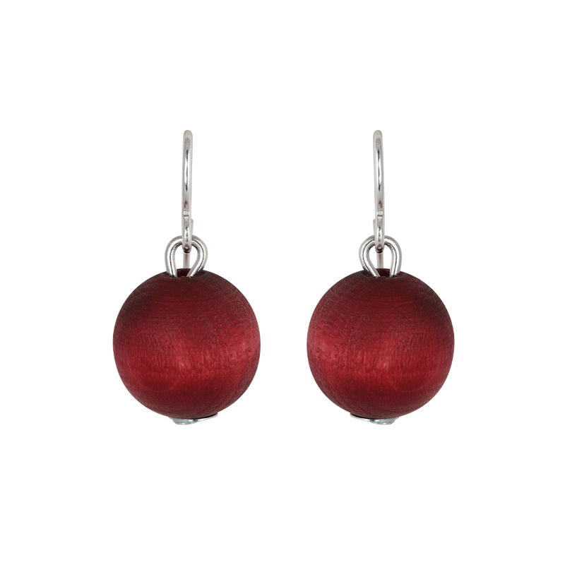 Aarikka Karpalo Earrings, wine red