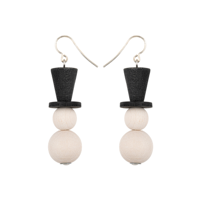 Aarikka Lumiukko Earrings, ecru