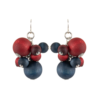 Aarikka Marjukka Earring, red / blue