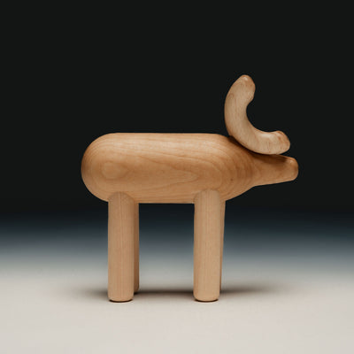 Aarikka Reindeer Sculpture, varnished wood