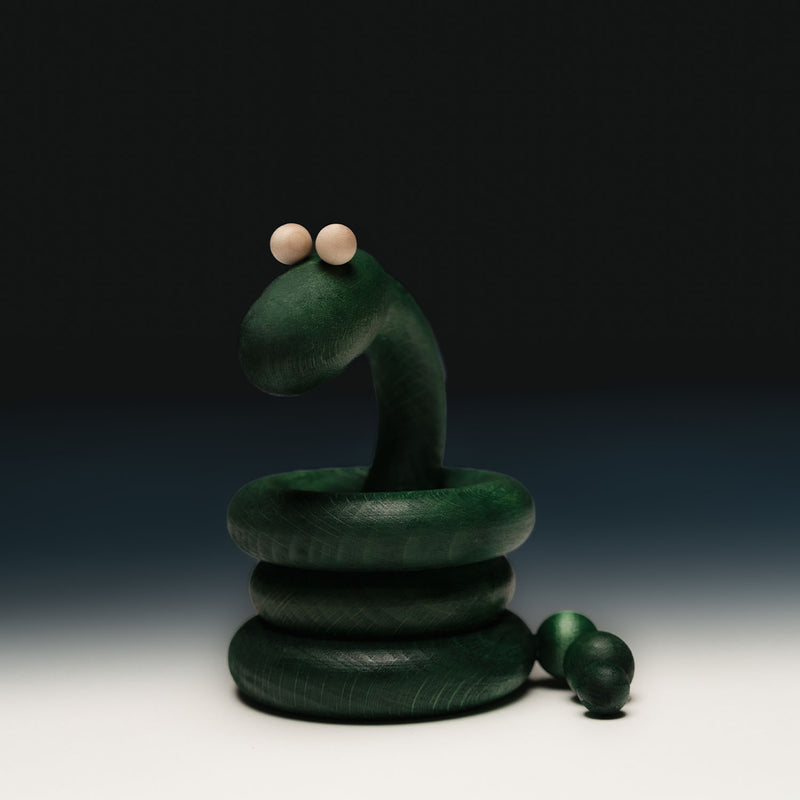 Aarikka Snake Sculpture, green