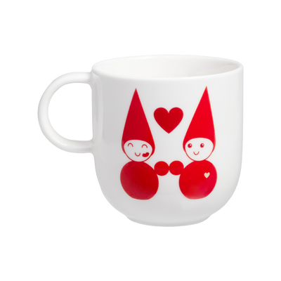 Aarikka Tonttu Love Mug, white / red
