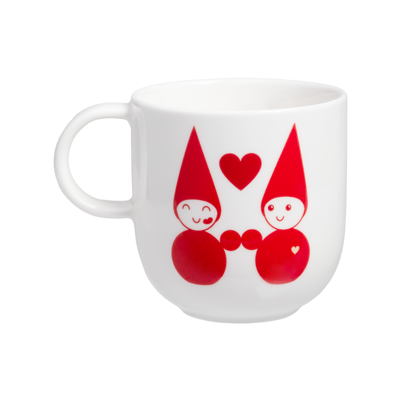 Aarikka Tonttu Love Mug, white / red