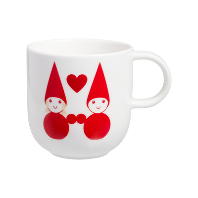 Aarikka Tonttu Love Mug, white / red