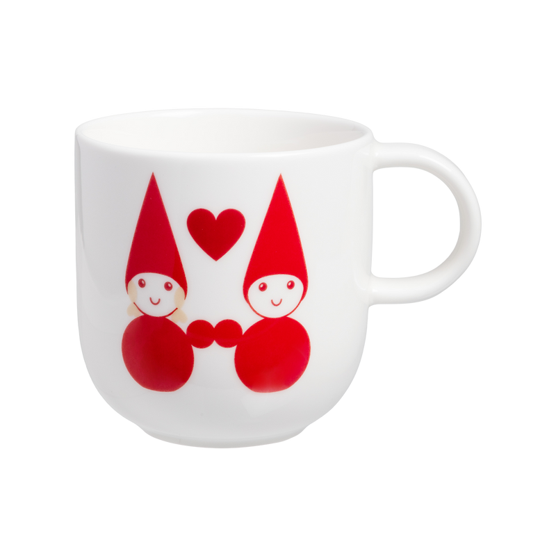 Aarikka Tonttu Love Mug, white / red