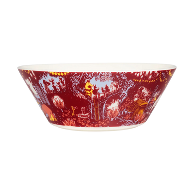 Decorative bowl with animal pattern on a white background