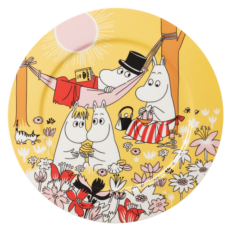 Arabia Moomin Family Time Yellow Serving Plate