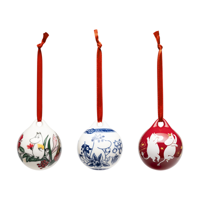 Arabia Moomin Annual Mini Ball Ornaments (Set of 3)
