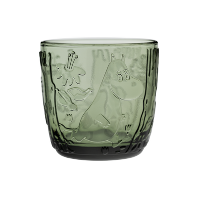 Arabia Moomintroll Forest Green Glass Tumbler
