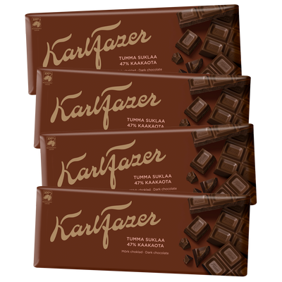 Fazer Dark Chocolate Bar 4 Pack