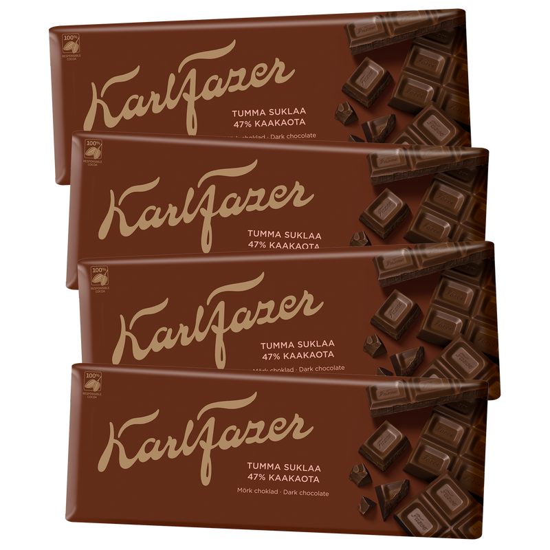 Fazer Dark Chocolate Bar 4 Pack