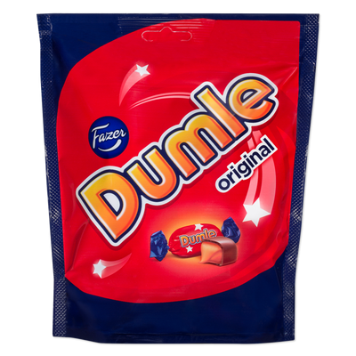 Fazer Dumle Original Soft Toffee Covered w/ Milk Chocolate Bag (220g)