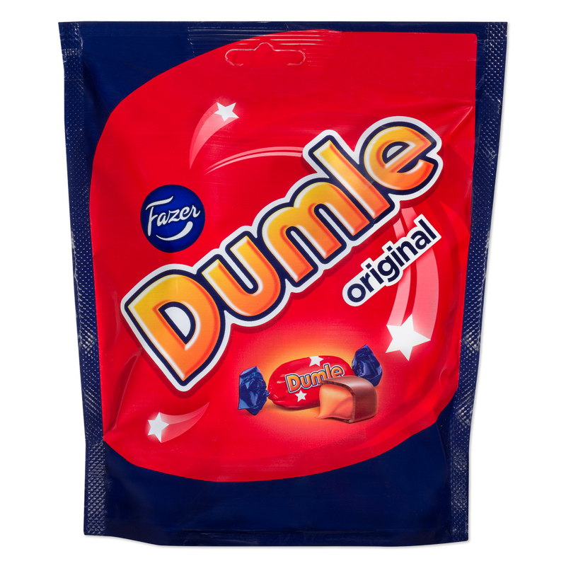 Fazer Dumle Original Soft Toffee Covered w/ Milk Chocolate Bag (220g)