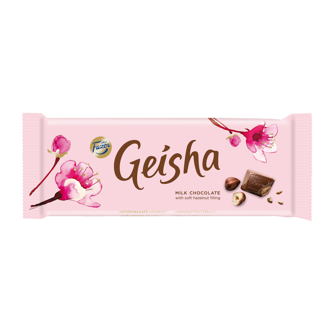 Fazer Geisha Milk Chocolate Soft Hazelnut Filling Bar (100g