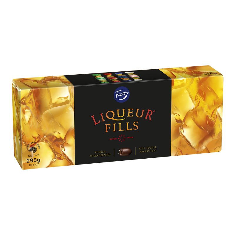 Fazer Liqueur Fills Mix Dark Chocolates Box (295g)