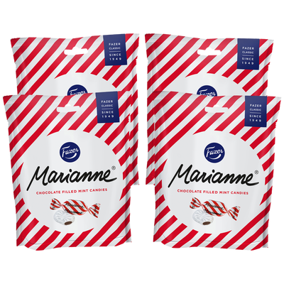 Fazer Marianne Chocolate Filled Mint Candies, 4 Pack