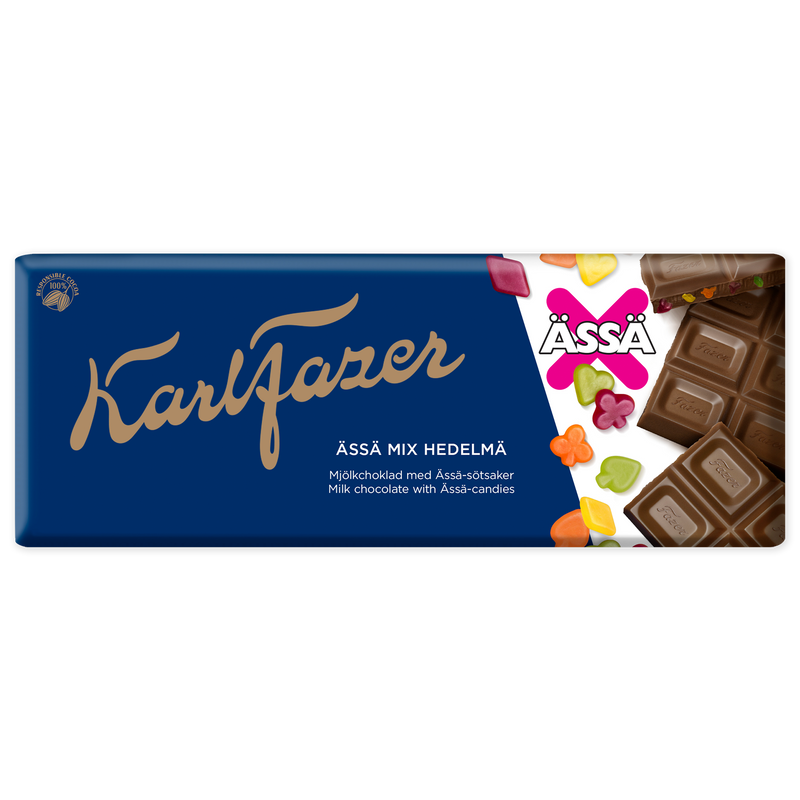 Fazer Milk Chocolate Ässä Mix Bar (200g)