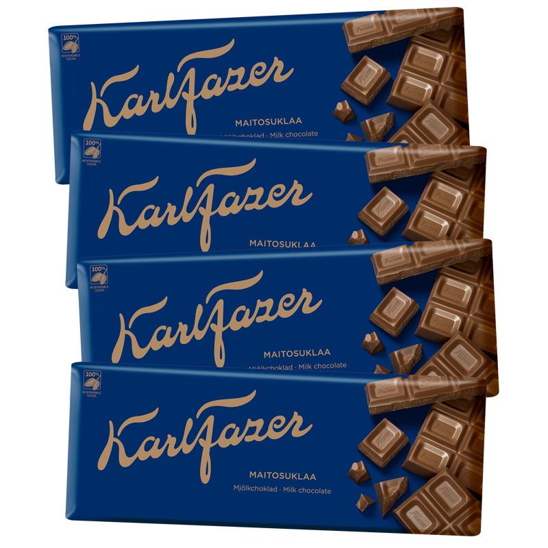 Fazer Milk Chocolate Bar 4 Pack