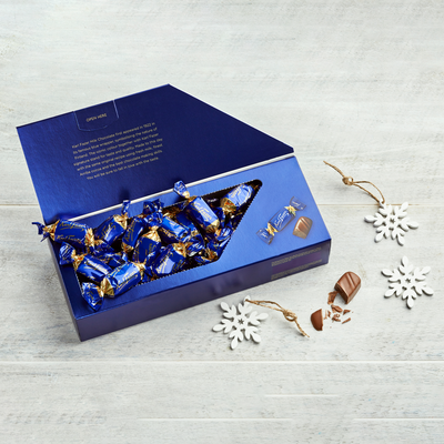 opened box of Fazer Milk Chocolate Box (270g)