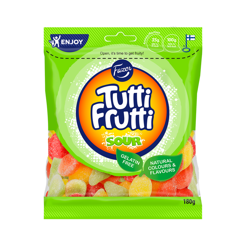 Fazer Tutti Frutti Sour Gummies 180g