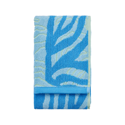 Finlayson Coral Hand Towel, blue folded