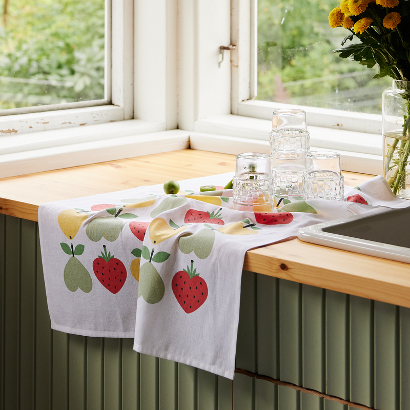 Finlayson Sydänhedelmät linen tea towel