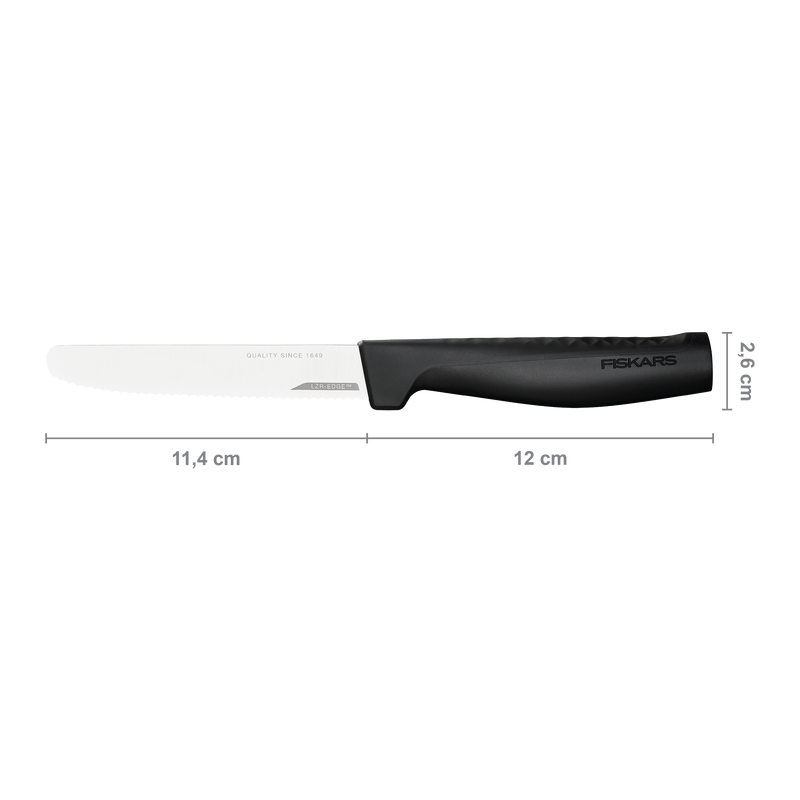 Fekars knife with dimensions on a white background