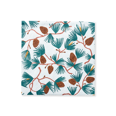 Fabric with a leaf pattern on a white background