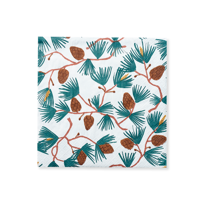 Fabric with a leaf pattern on a white background