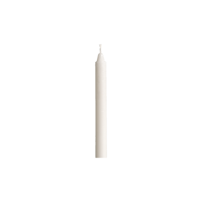 White candle on a white background