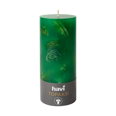 Havi Topaasi Pillar Candle, dark green