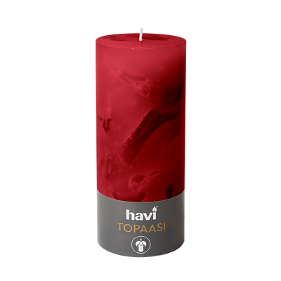 Havi Topaasi Pillar Candle, red