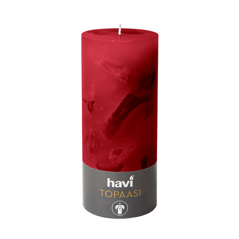 Havi Topaasi Pillar Candle, red