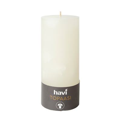 Havi Topaasi Pillar Candle, white