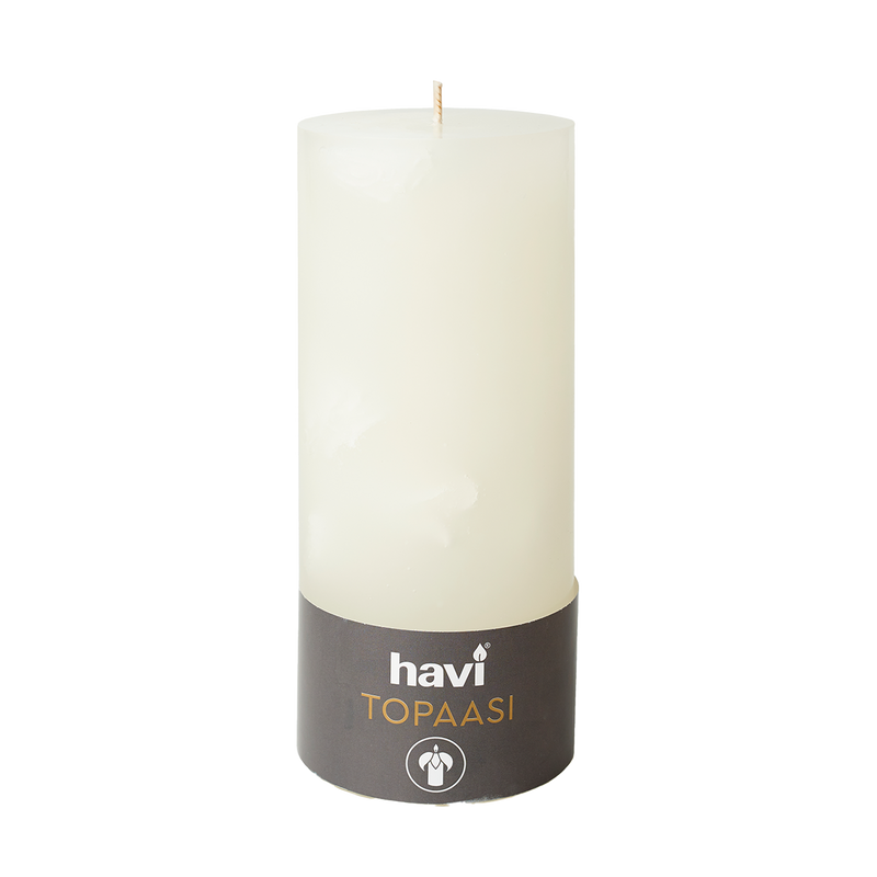 Havi Topaasi Pillar Candle, white